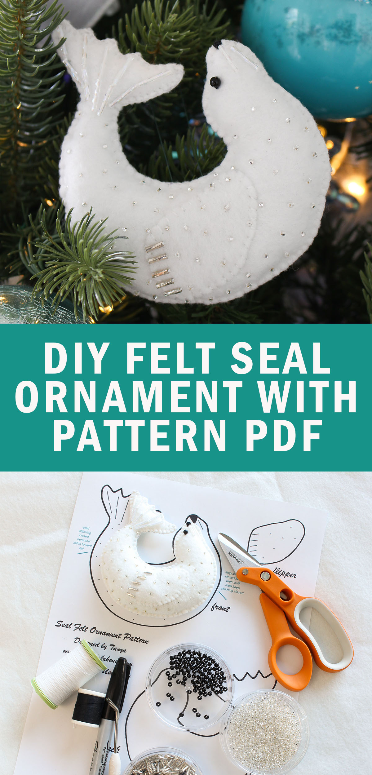 DIY Felt Ornament Video Tutorial and Printable Pattern