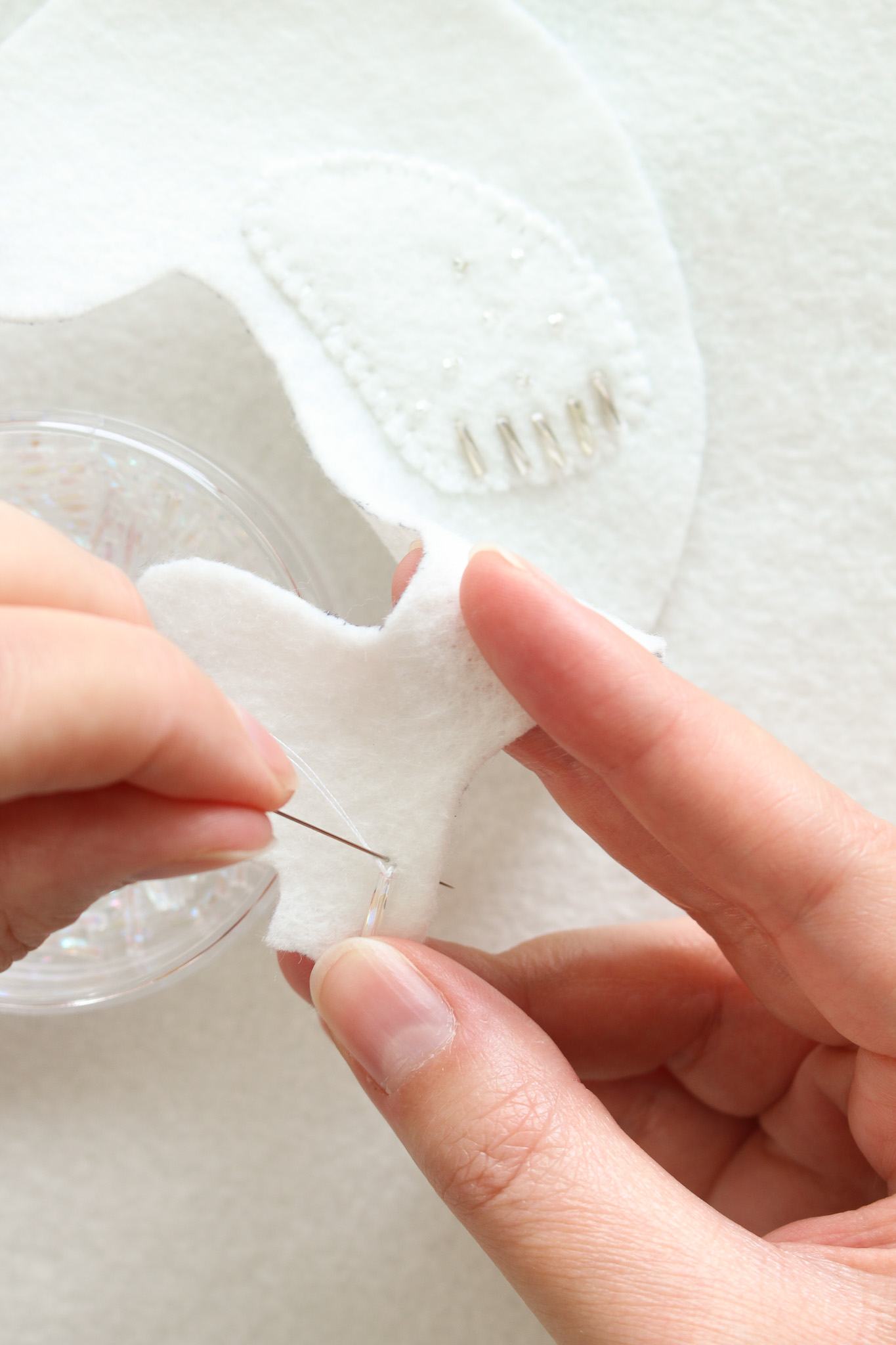 How to Bead Felt Ornaments