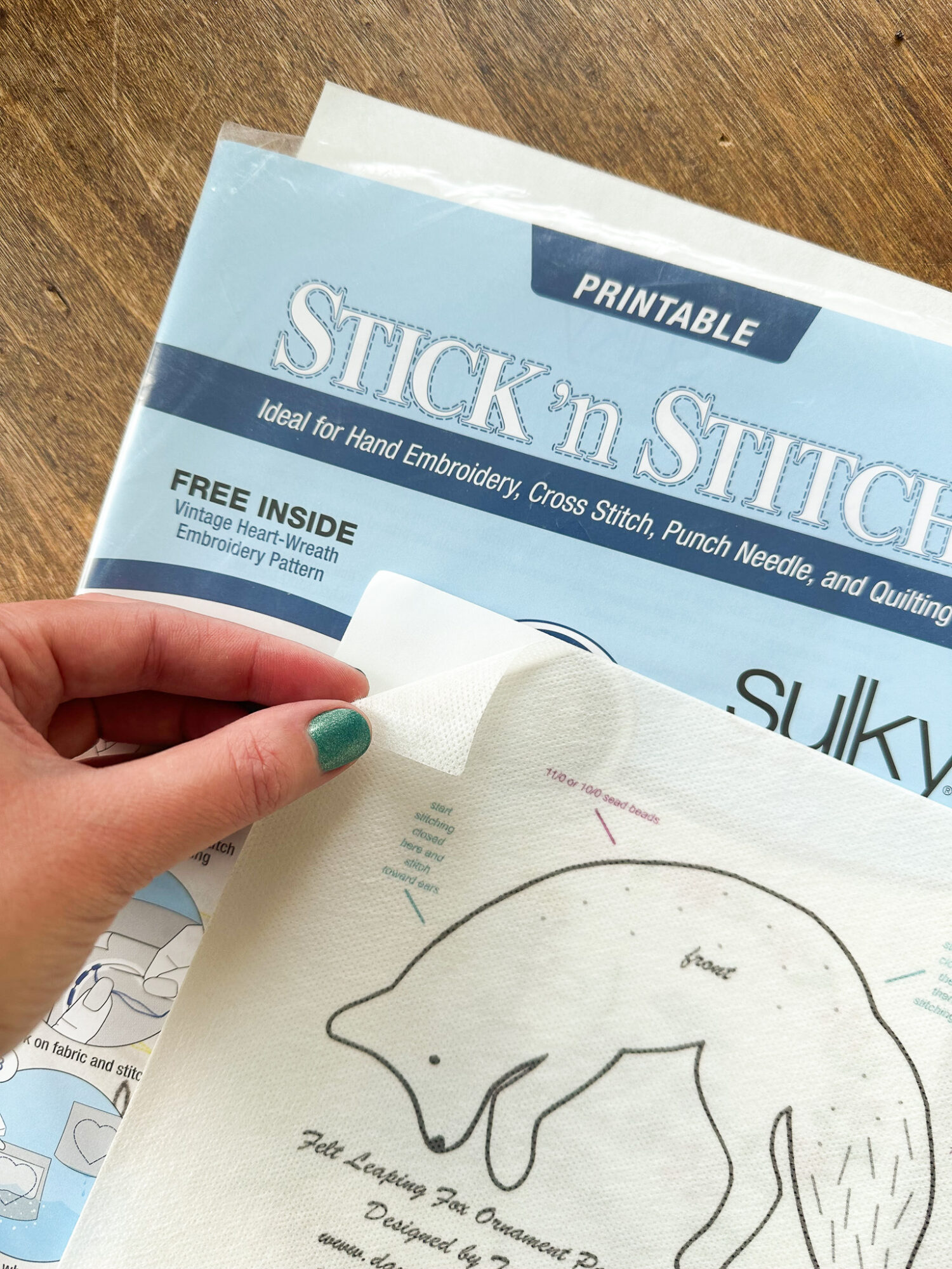 How to Use Stick 'N Stitch Dissolving Stabilizer on Felt