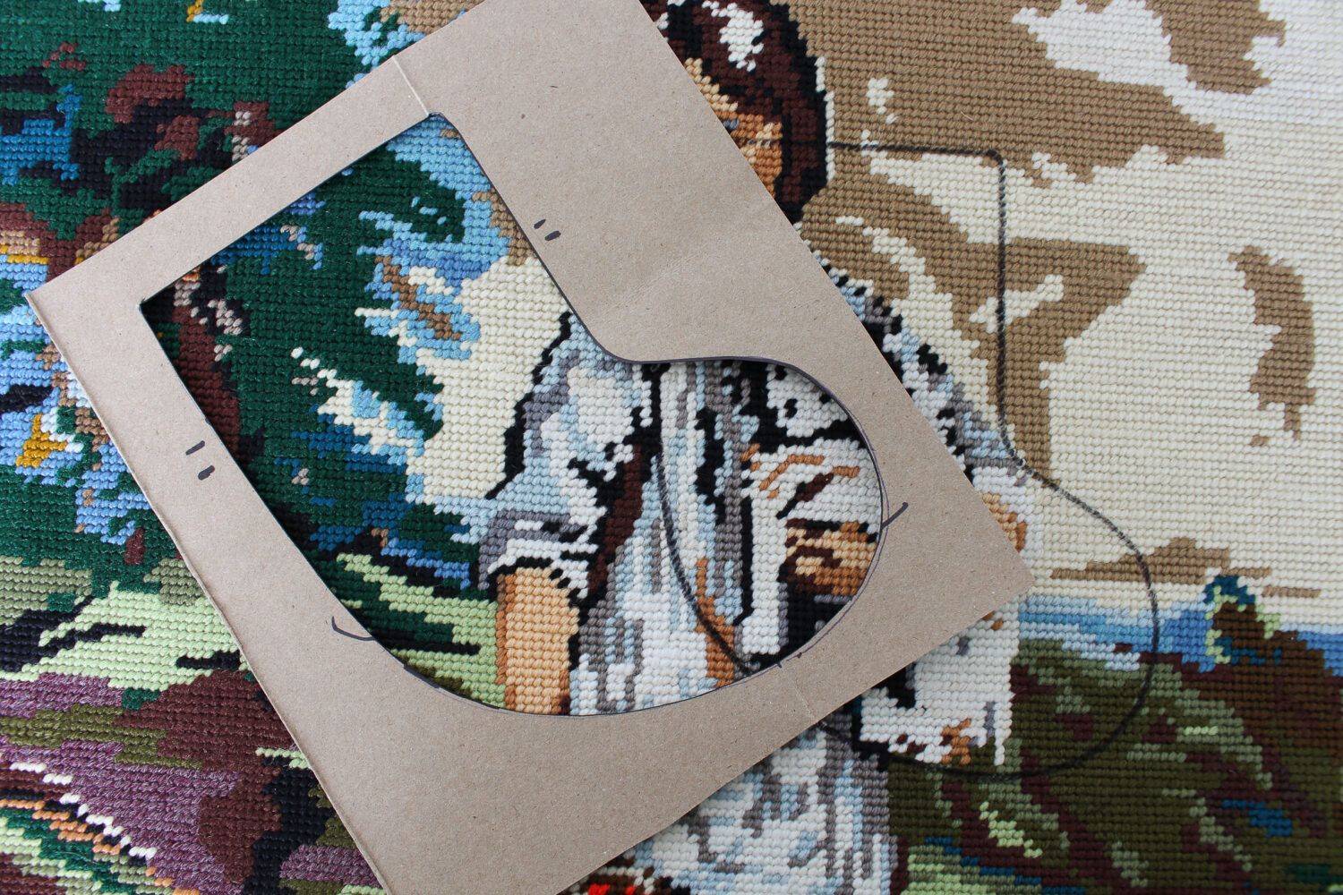 Upcycled DIY Needlepoint Ornaments
