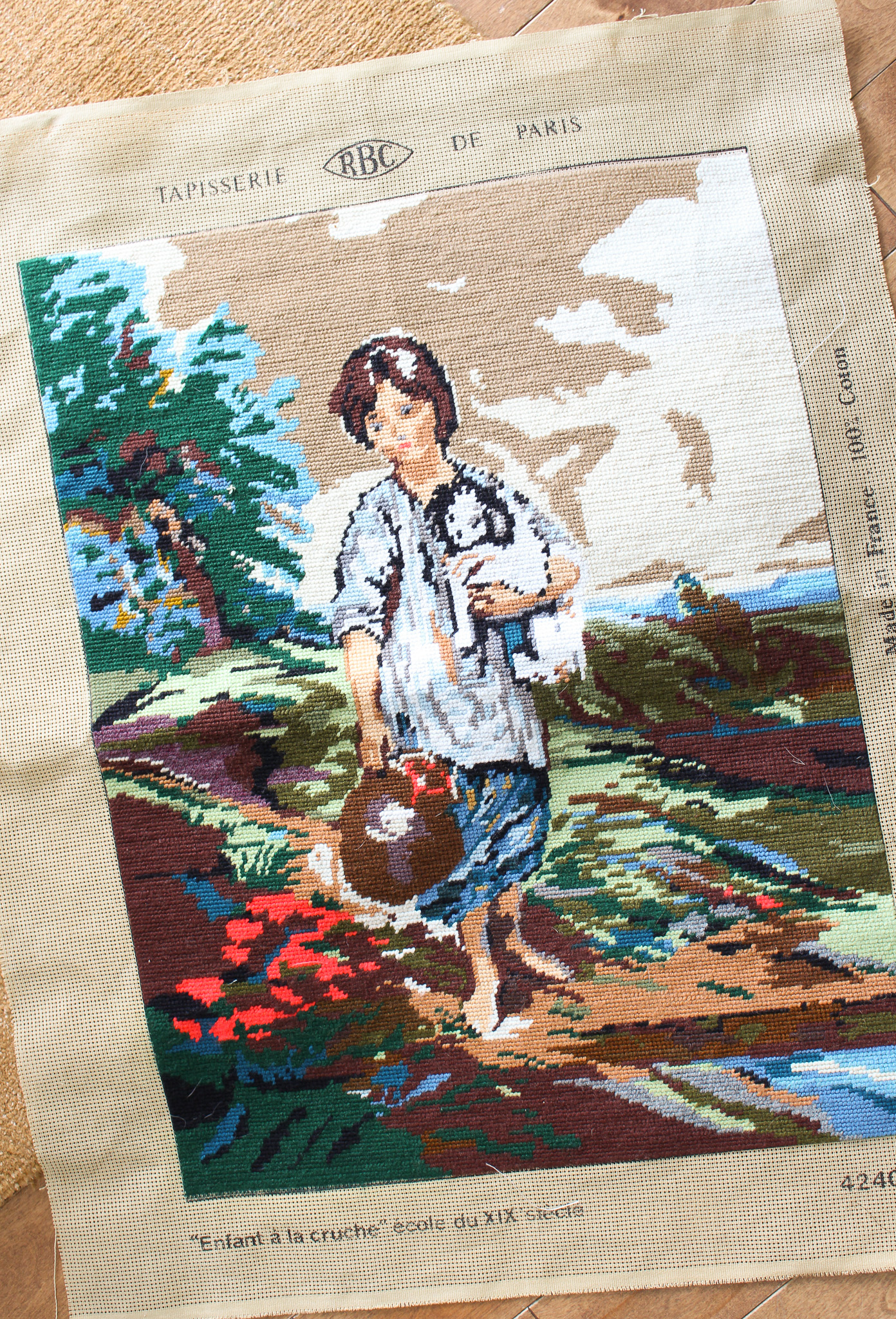 What to do with Thrift Store Needlepoint Art