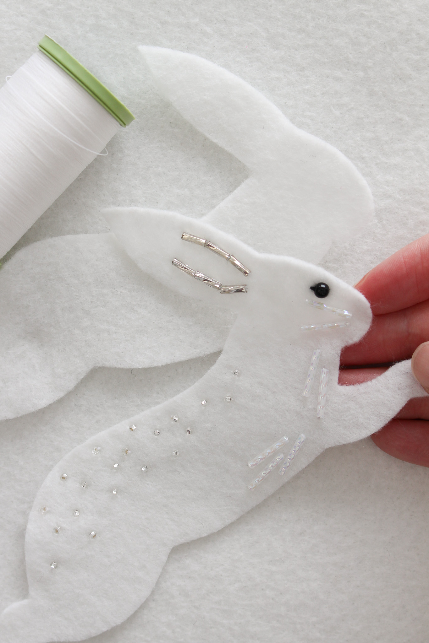 How to Make a Beaded Felt Bunny