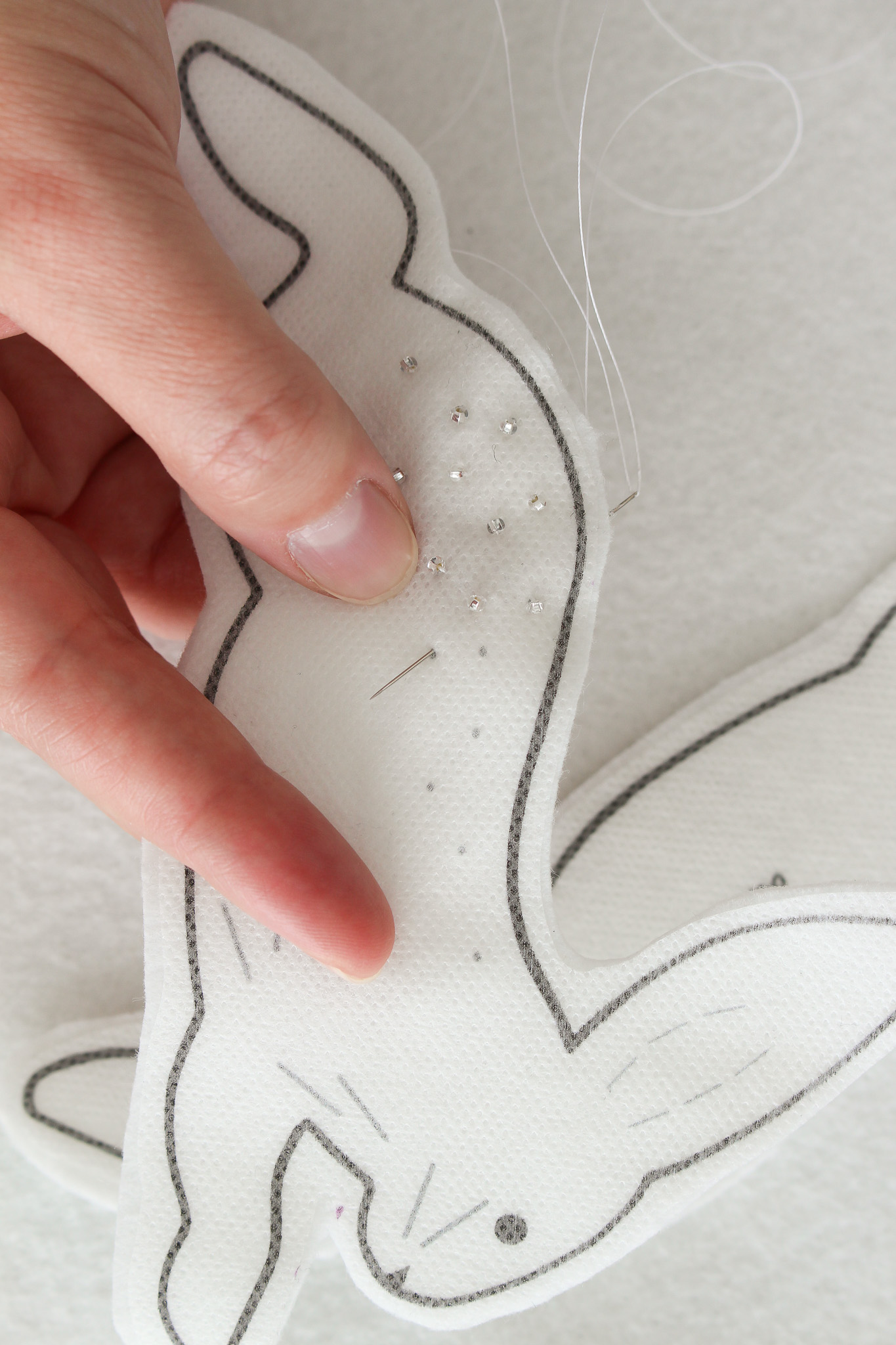 How to Stitch Seed Beads onto Felt