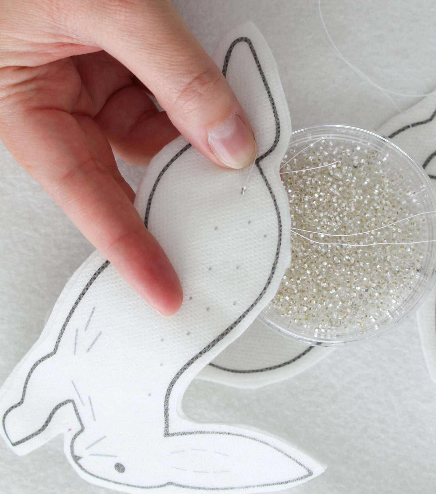 How to Stitch Seed Beads onto Felt