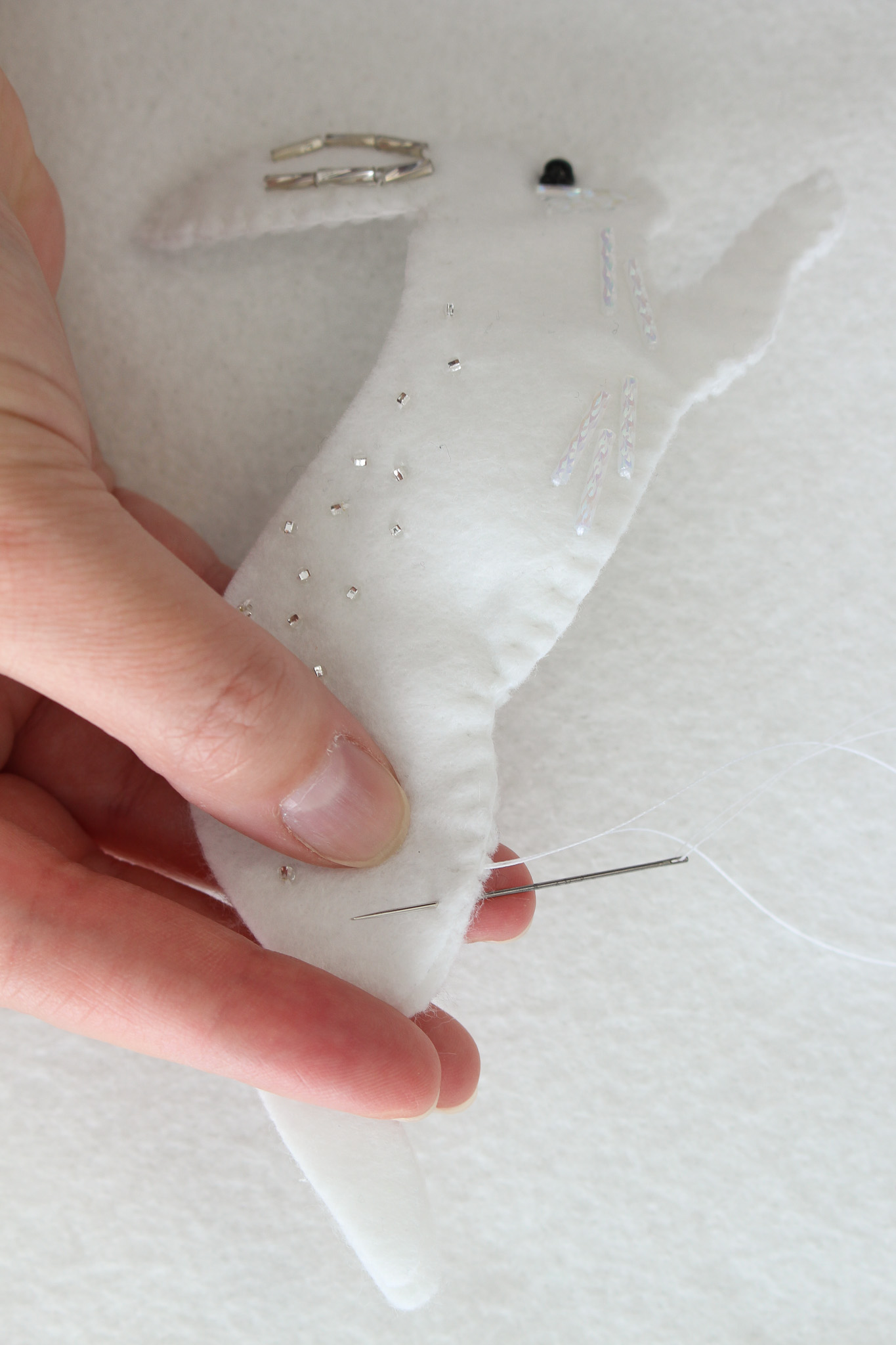 DIY Felt Bunny Ornament Tutorial