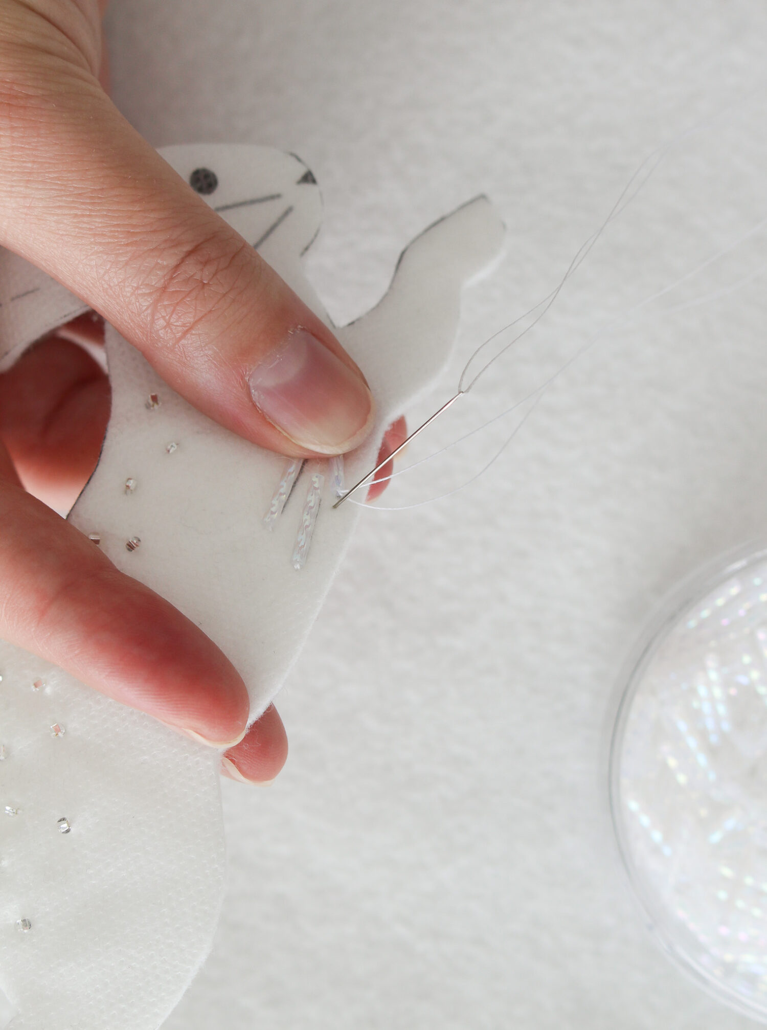 How to Stitch Bugle Beads onto Felt