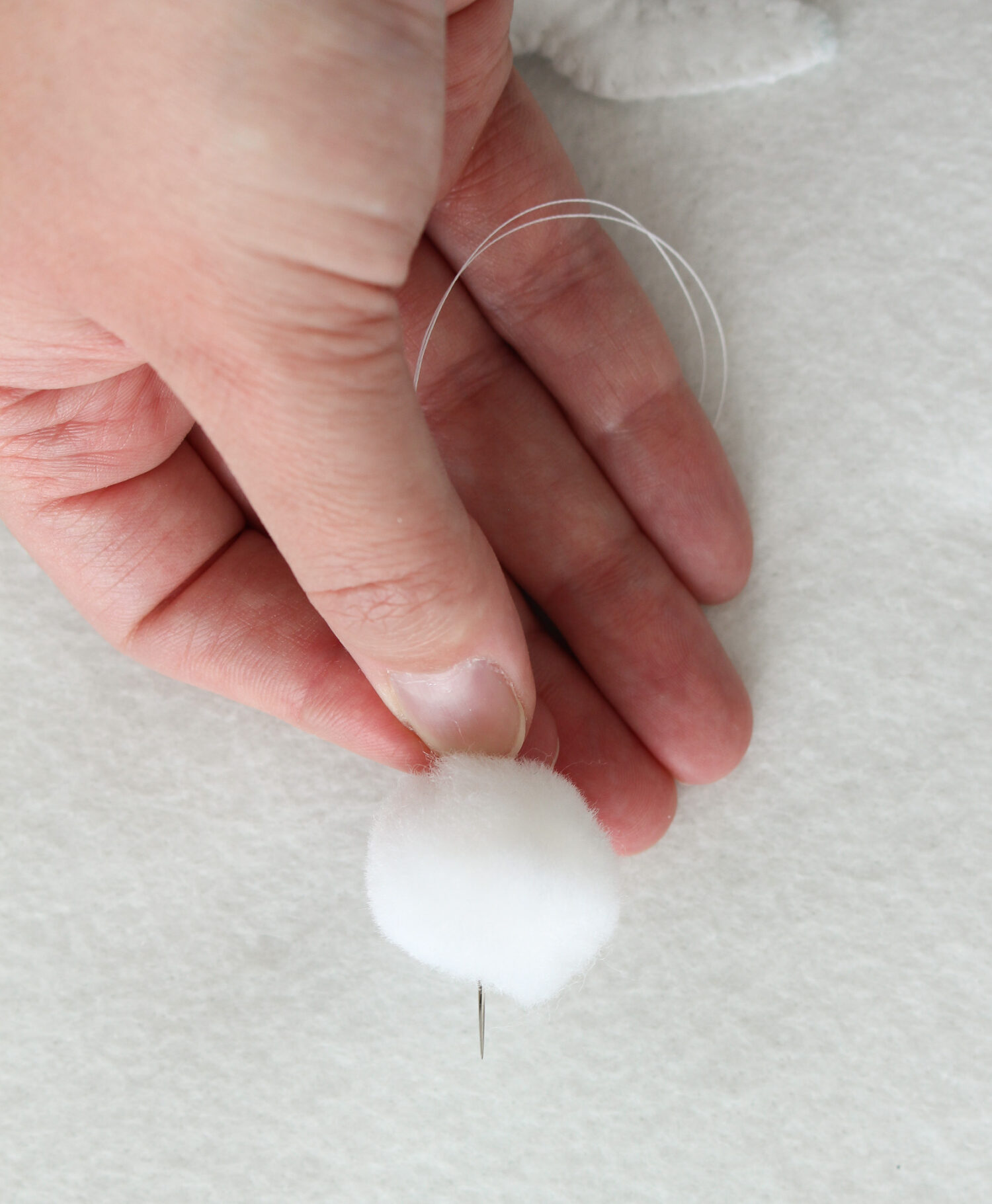 How to Stitch a Tail onto a Felt Bunny