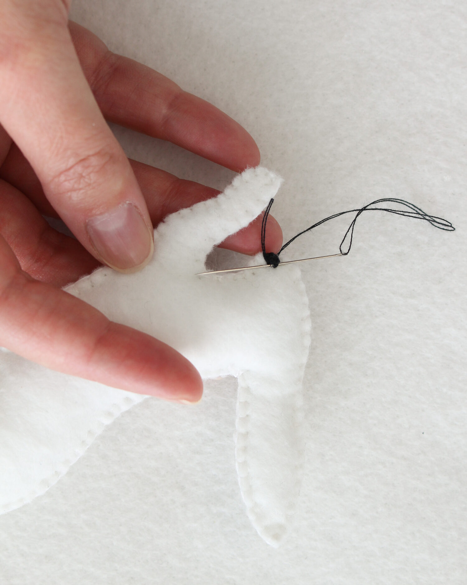 How to Stitch a Nose onto Felt Animals