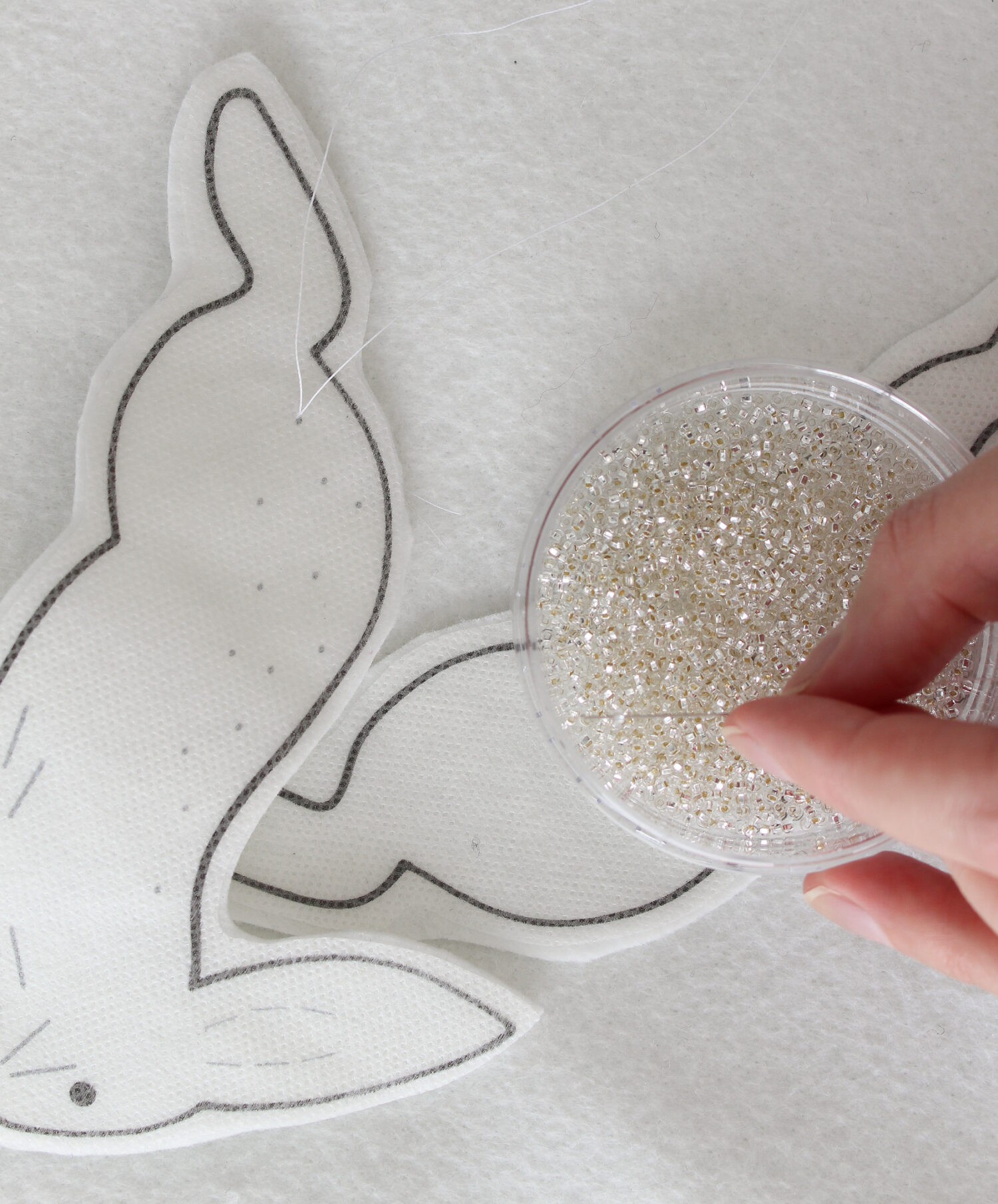 How to Stitch Beads onto Felt
