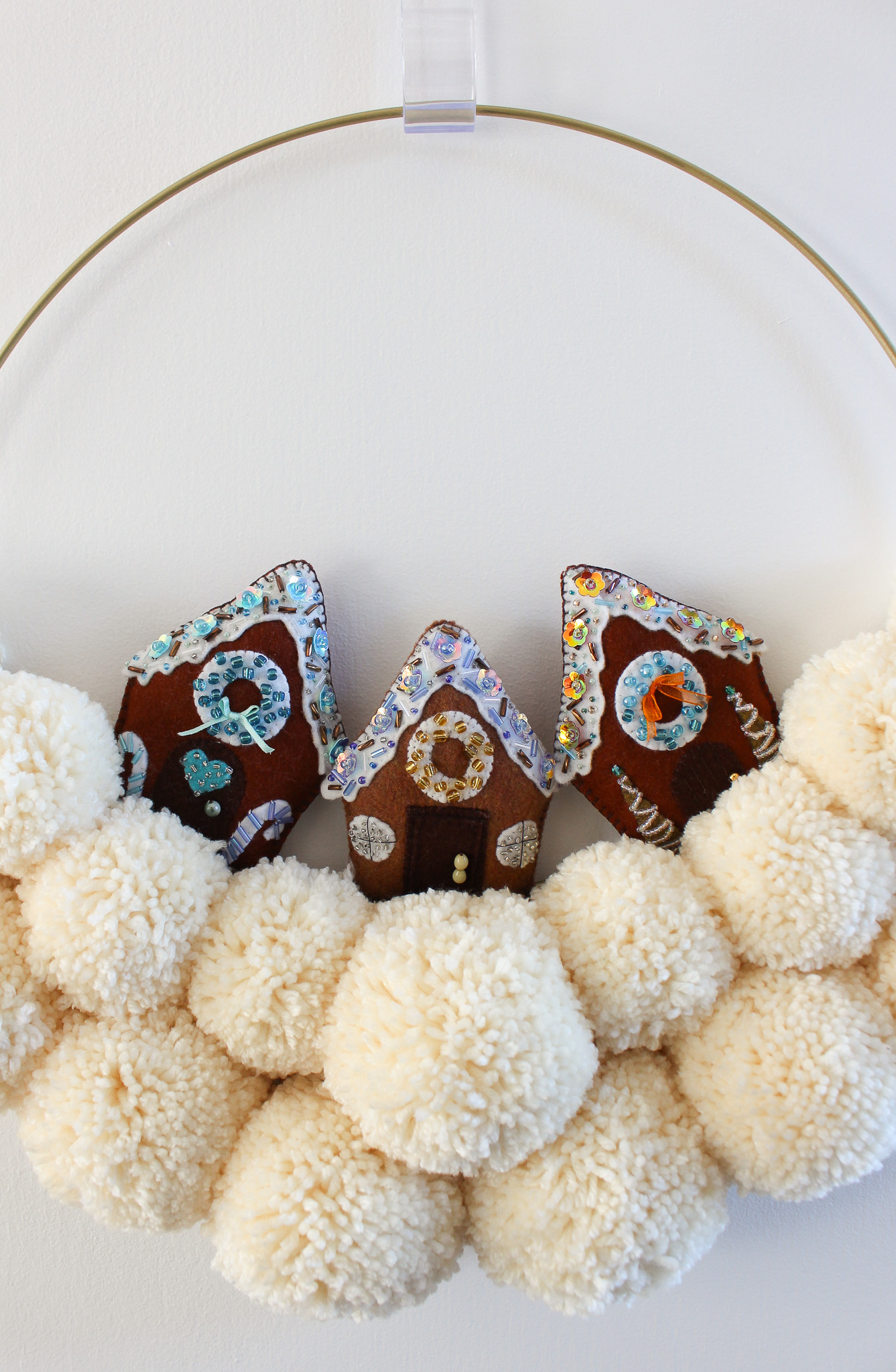 DIY Christmas Village Wreath Idea