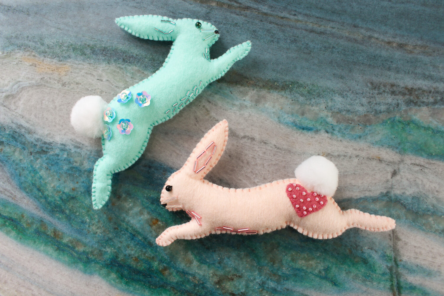 Spring Felt Bunny DIY with pattern