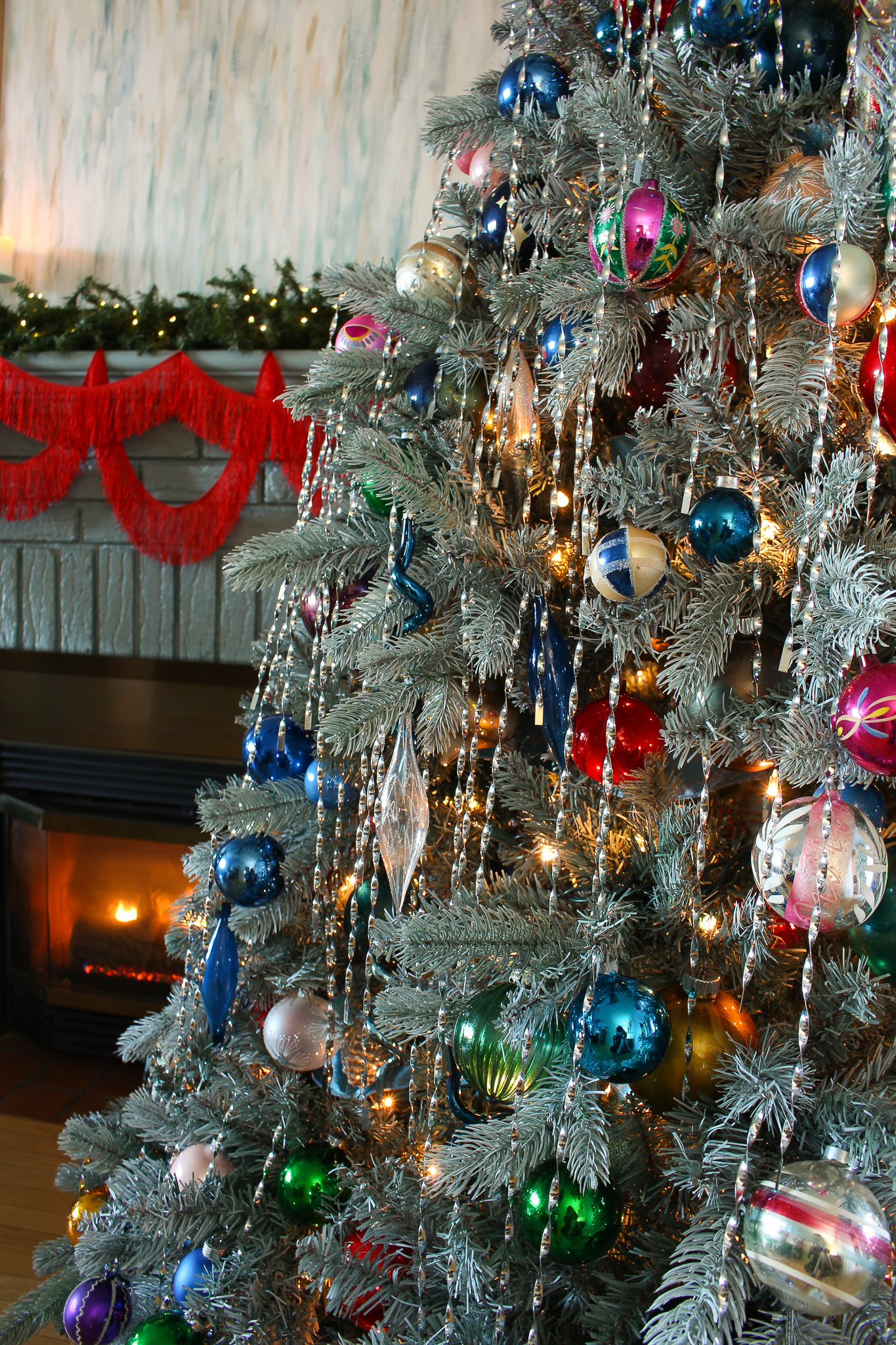 Vintage Tinsel Christmas Tree