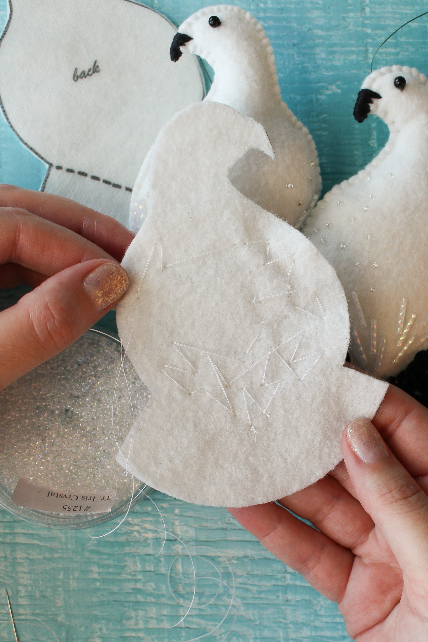 Beaded Felt Ornament DIY