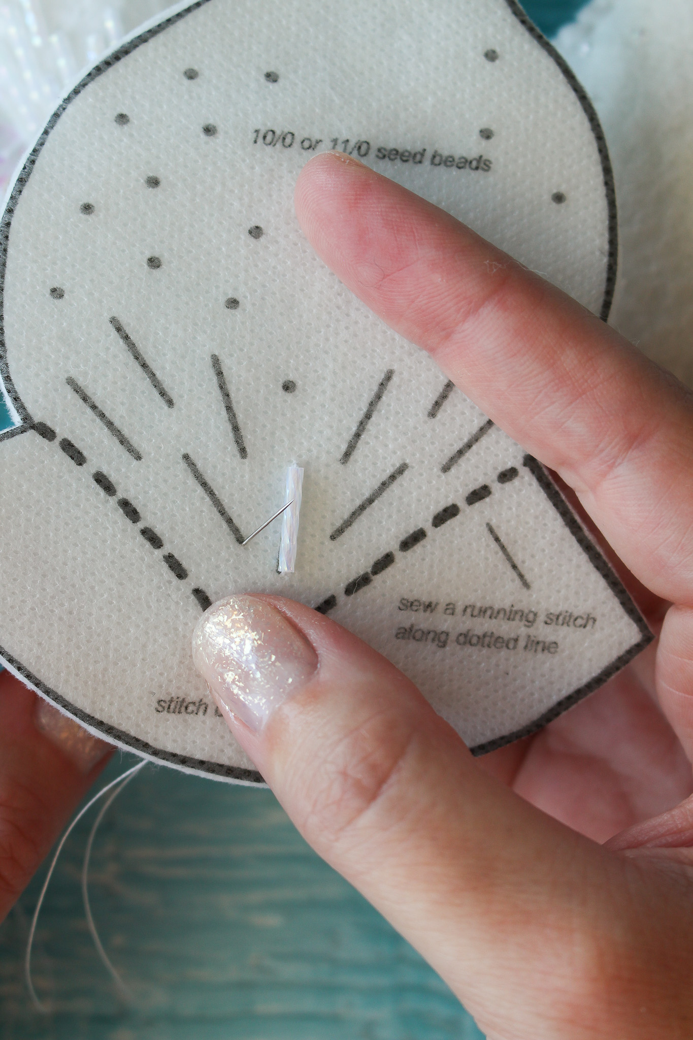 How to Stitch Beads onto Felt