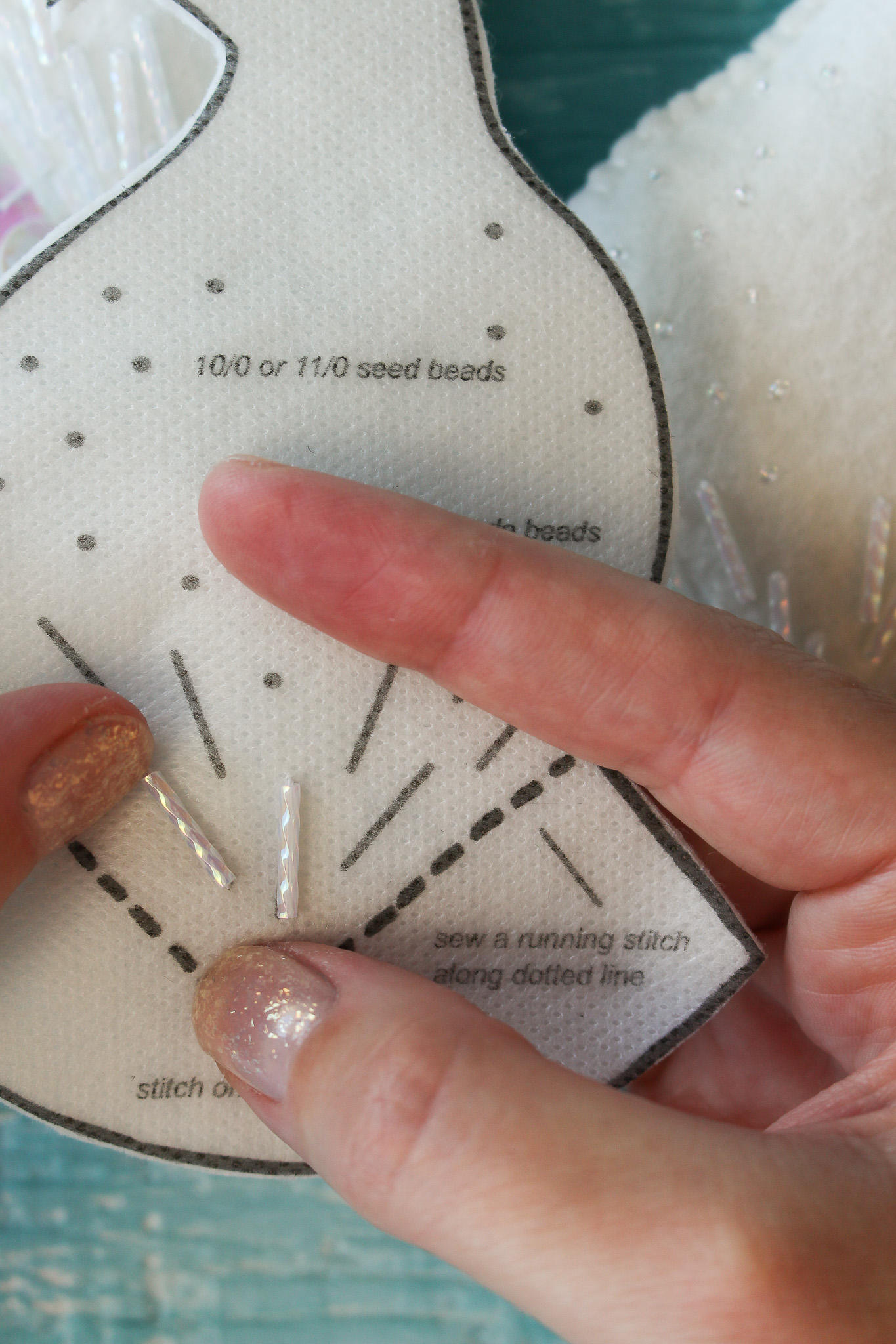 How to Stitch Beads onto Felt