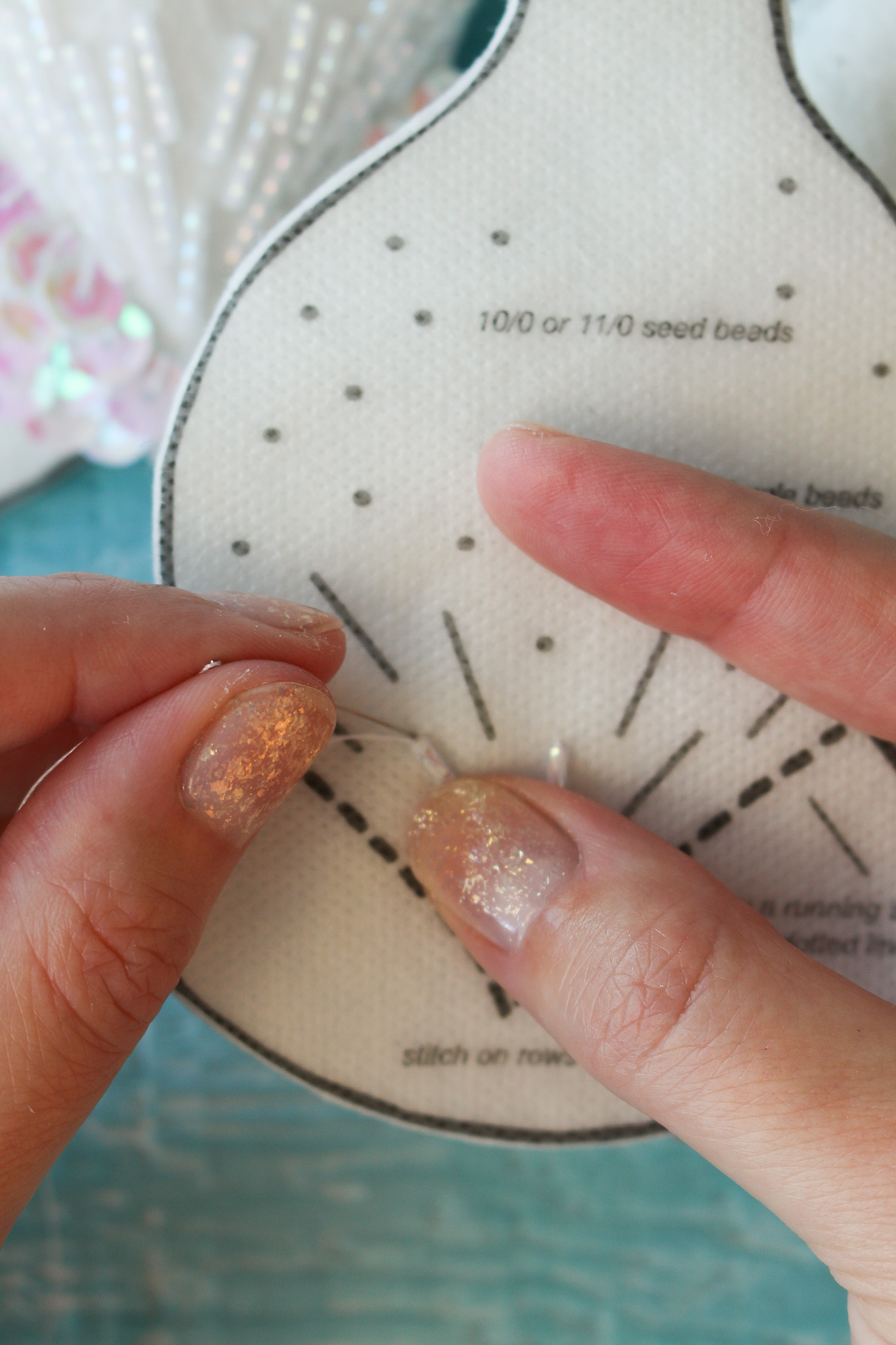 How to Stitch Beads onto Felt