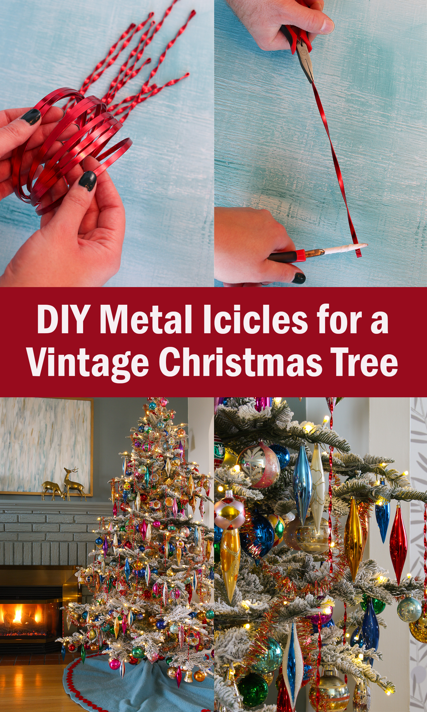 How to Make DIY Twisted Metal Icicles for a Vintage Christmas Tree