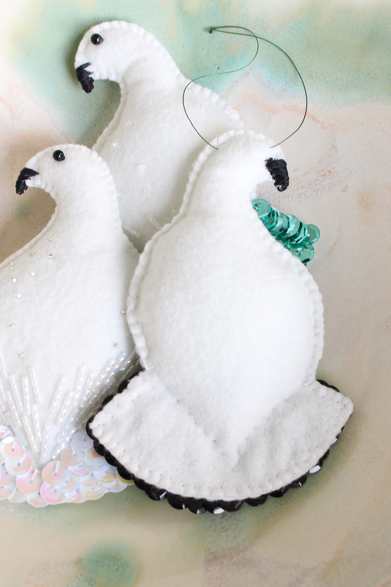 How to Hang Felt Ornaments without a Ribbon