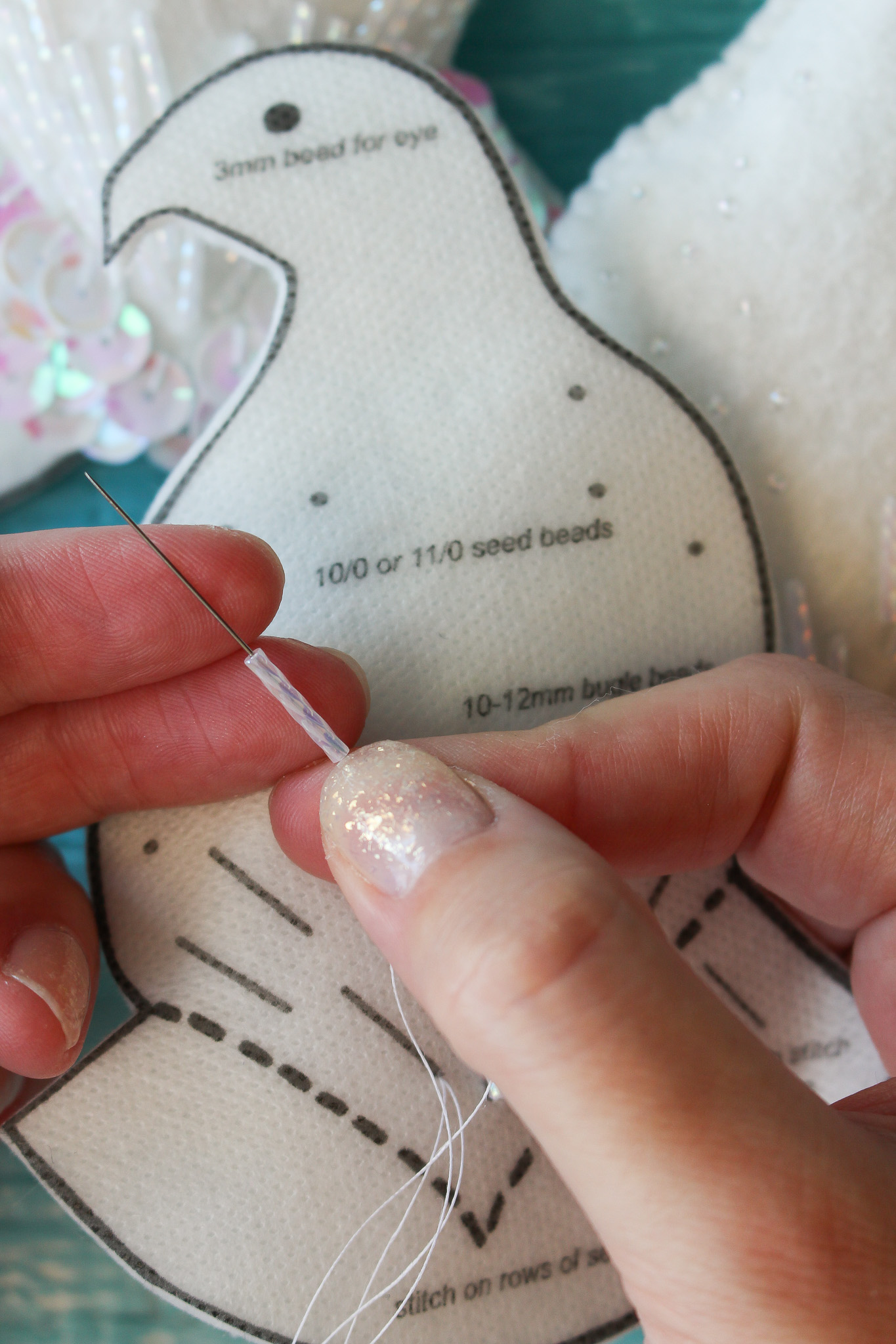 How to Stitch Beads onto Felt