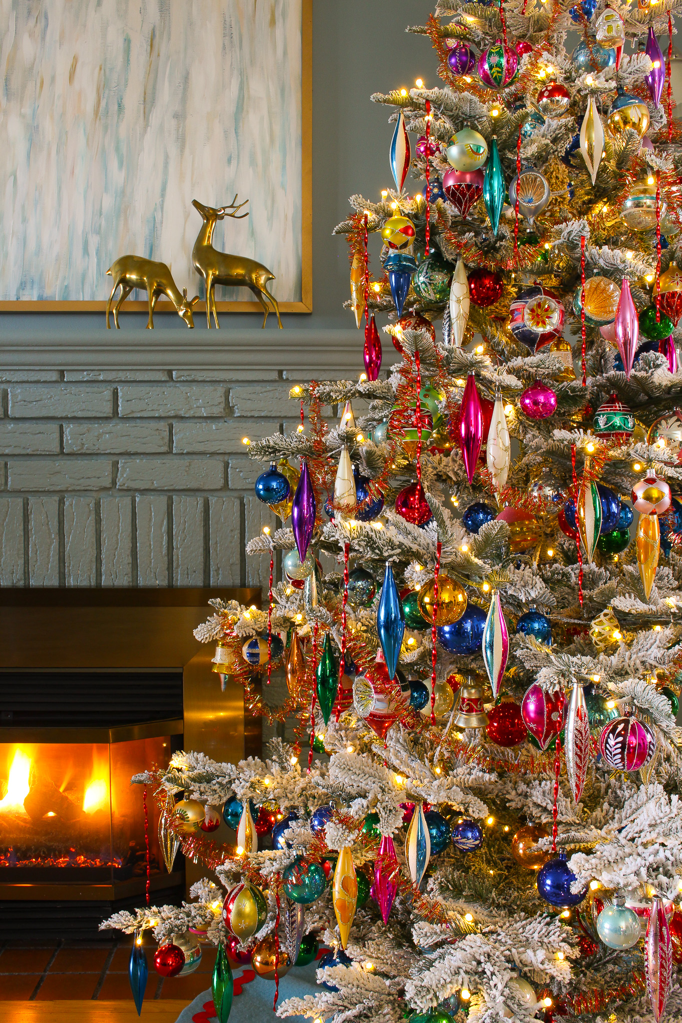 DIY Red Metal Twisted Icicle Ornaments