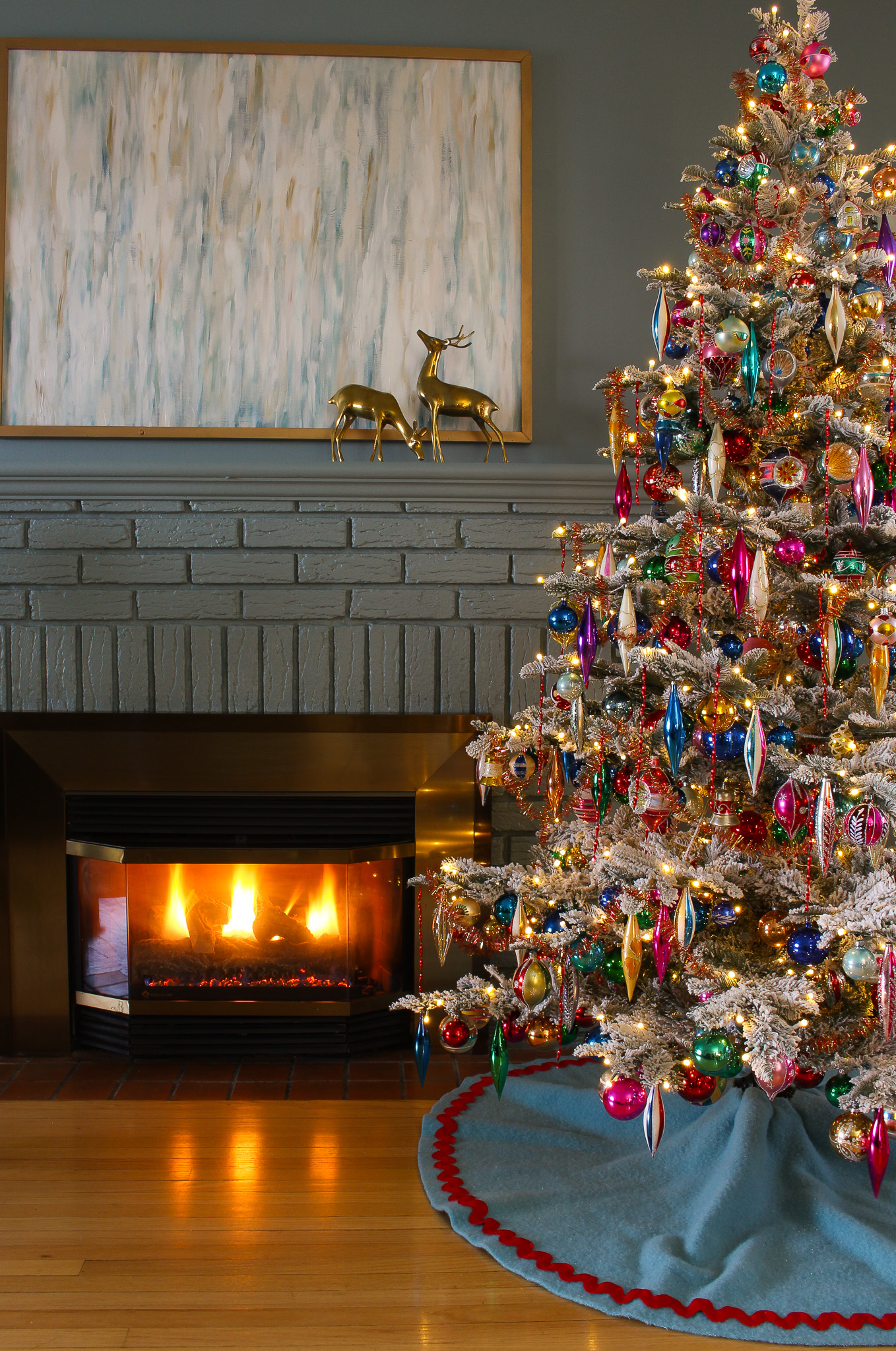 Vintage Ornament Collection with DIY Tinsel