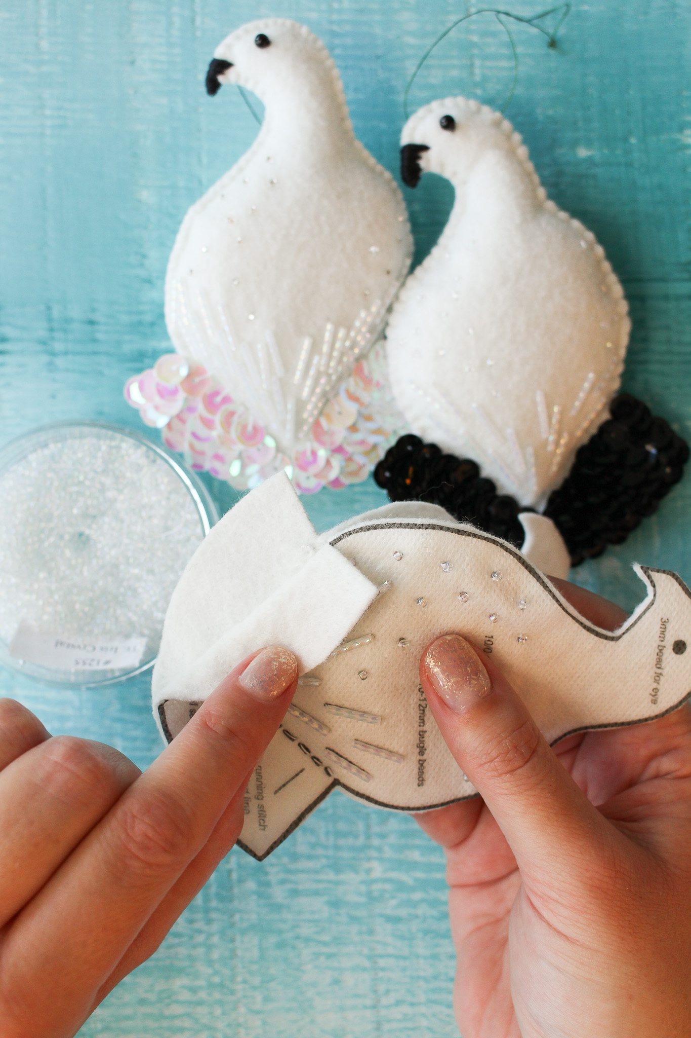 How to Sew a Felt Bird Christmas Ornament