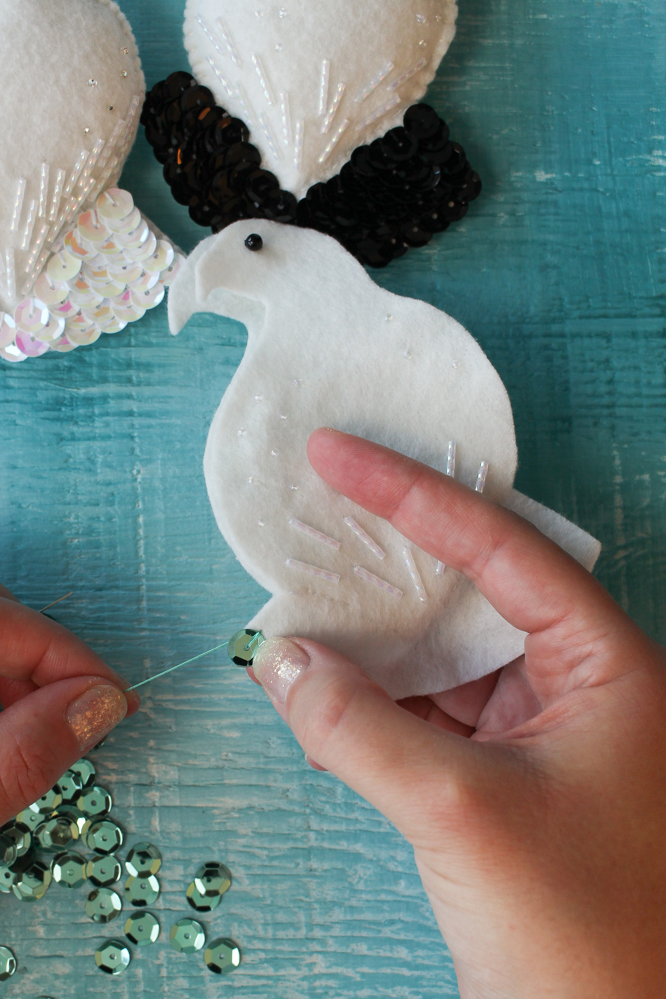 How to Sew Sequins onto Felt