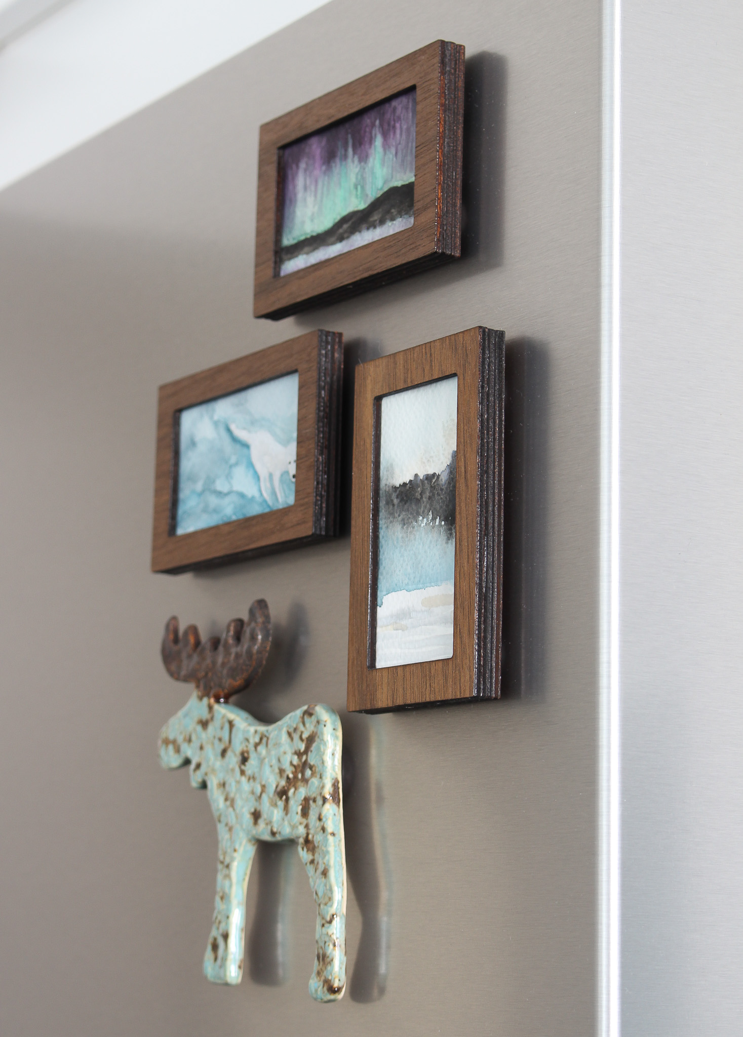 DIY Frame Fridge Magnets for Art
