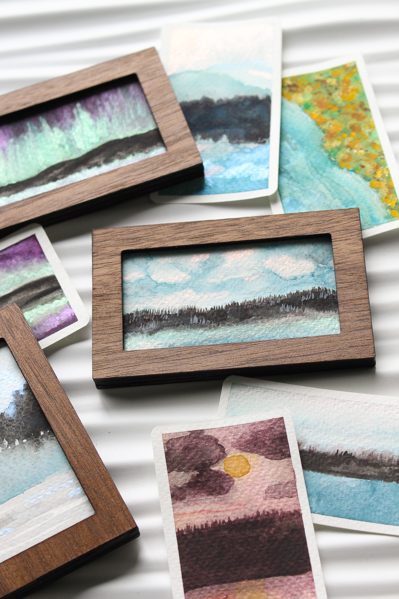 DIY Mini Frames for Mini Watercolor Paintings